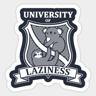 University of laziness Sticker